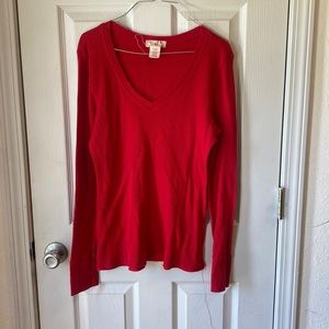 Junior’s long sleeve waffle shirt